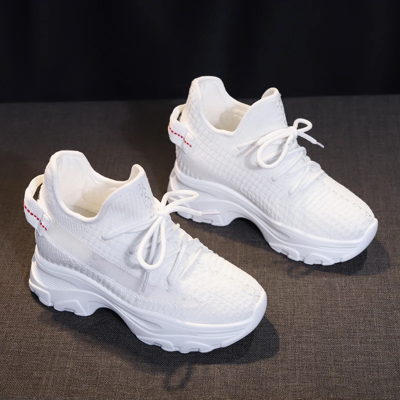 Женские кроссовки визуально увеличивающие рост на 7 см сетчатые дышащие