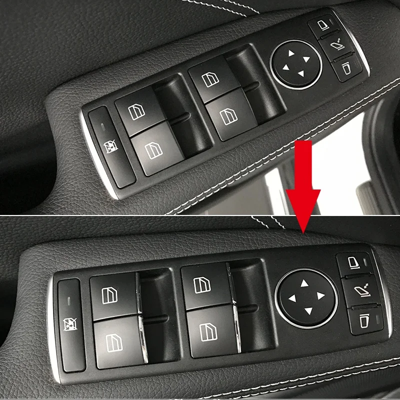Для Mercedes Benz ML GL W166 X166 C W204 E W212 GLK X204 класс двери Лифт кнопка наклейки ABS