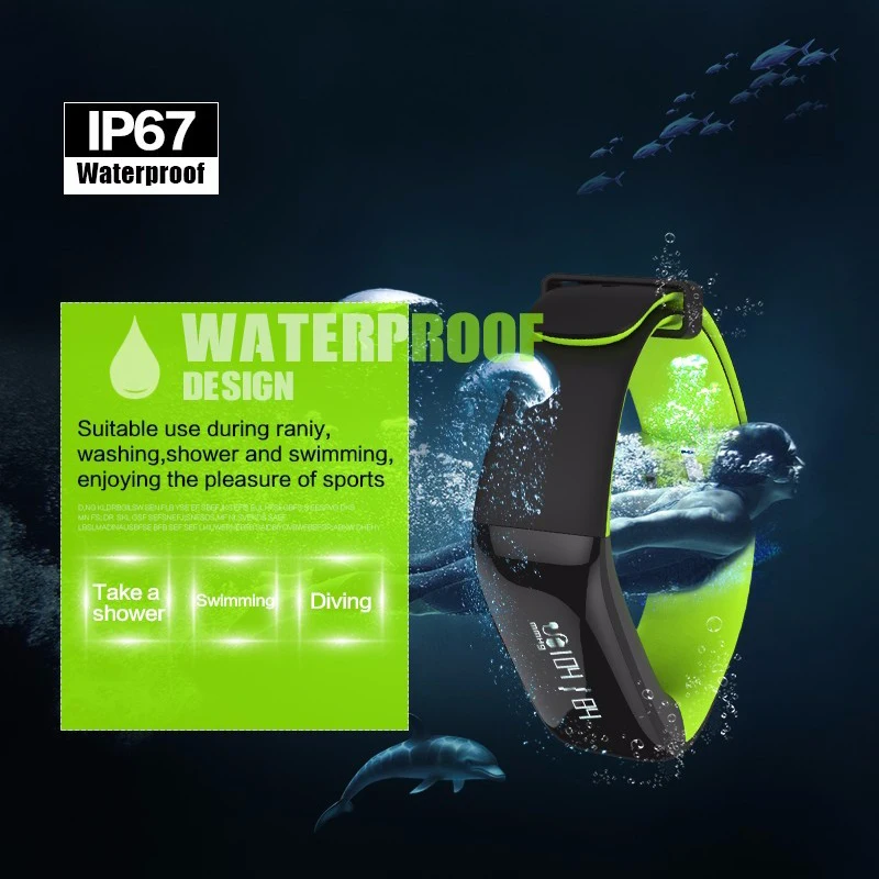 Смарт браслет с пульсометром и монитором артериального давления