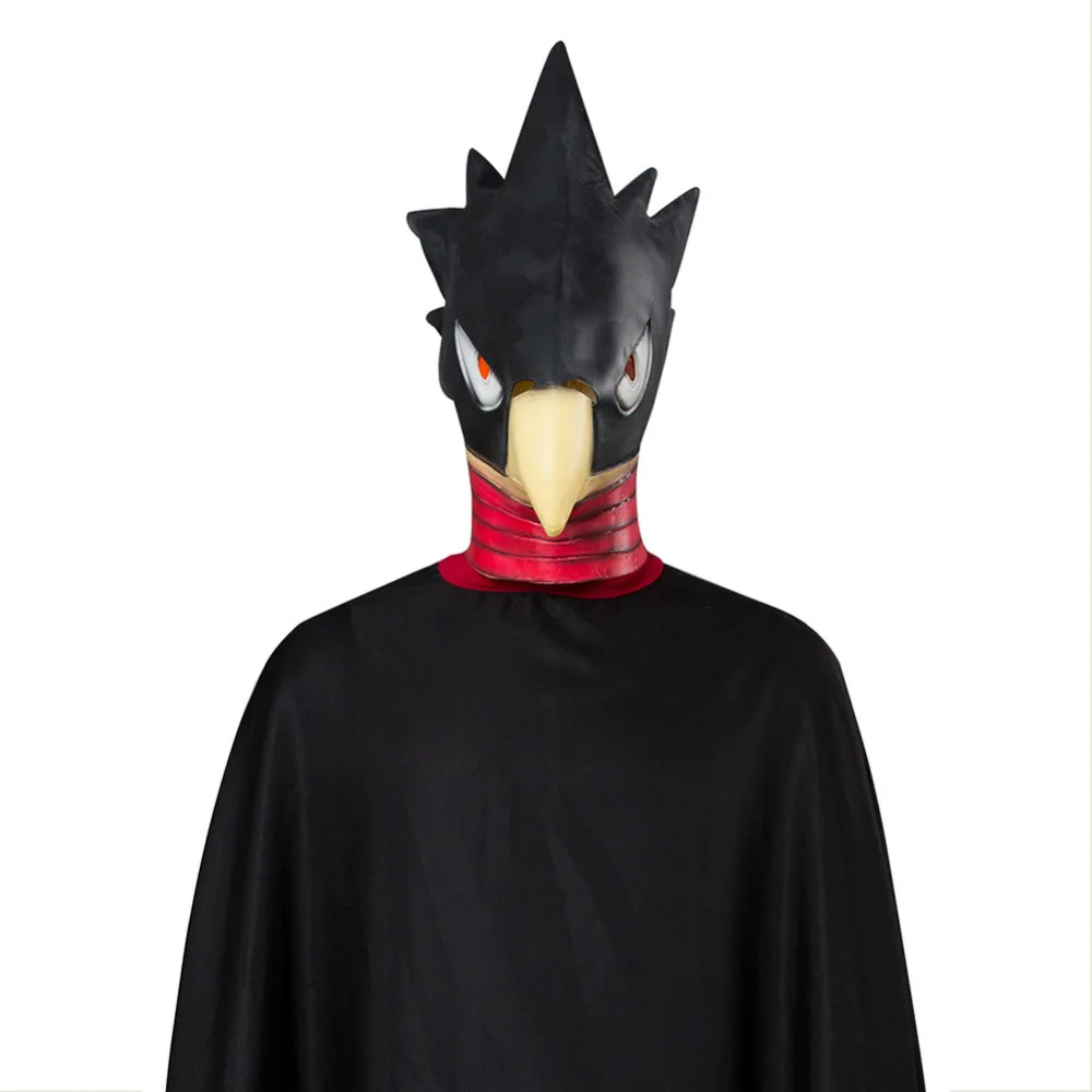 Мой герой Academia Boku без Tokoyami Fumikage маска орла с плащ костюм для косплея Наряд полный
