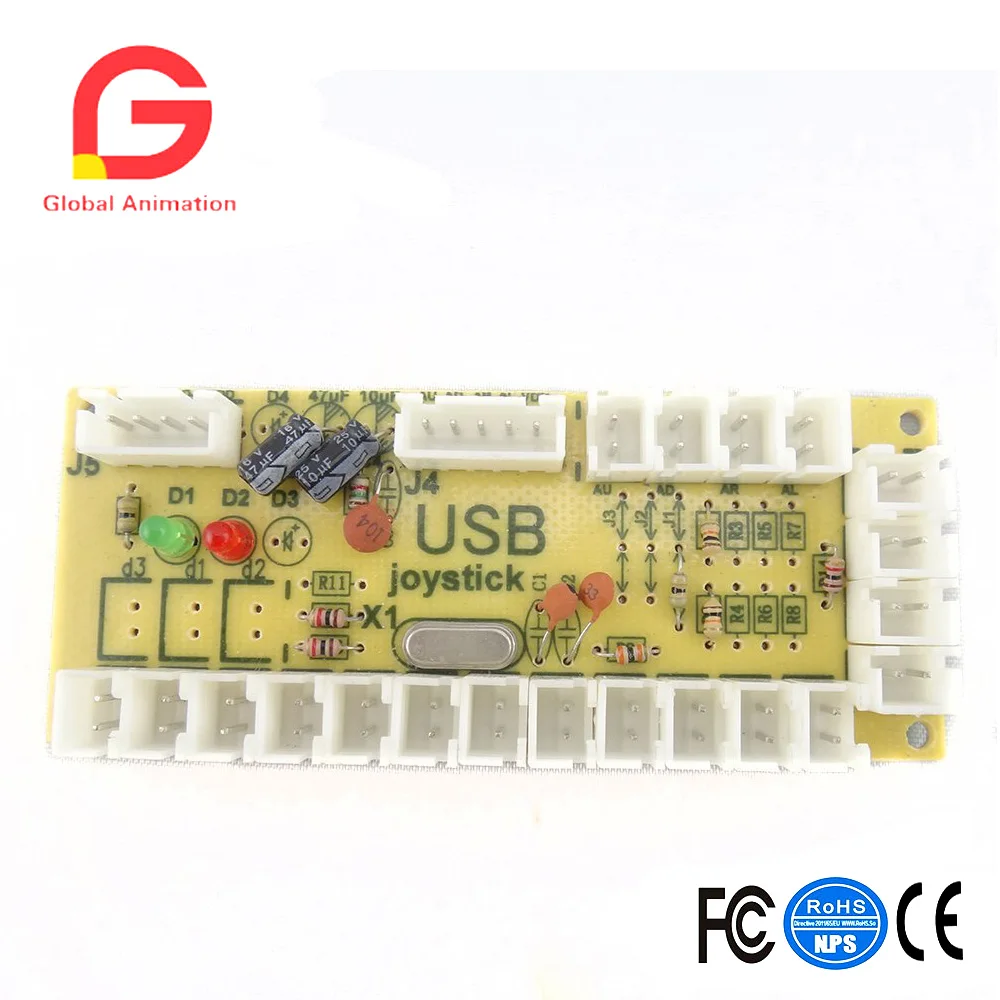 Детали DIY 1 X usb энкодер с нулевой задержкой для джойстика + 10 аркадная кнопка 5Pin 4/8