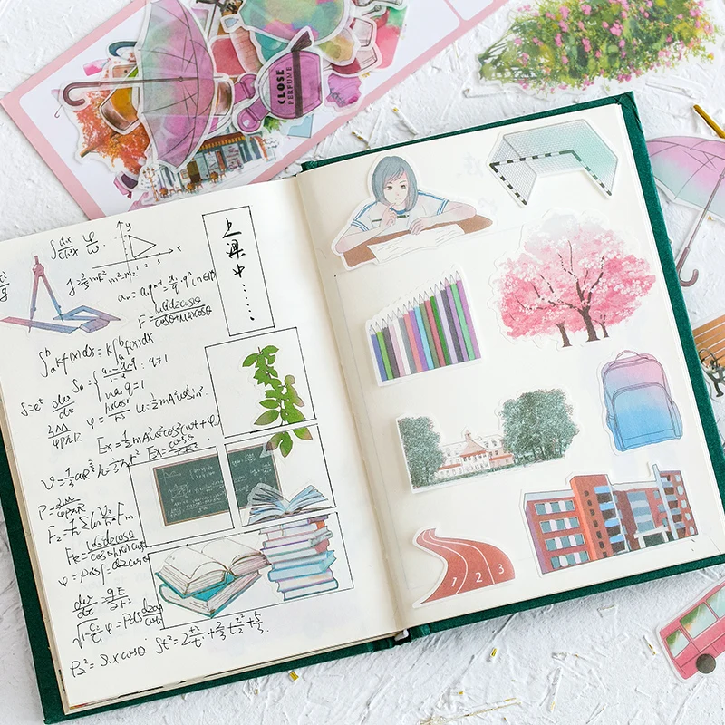 60 шт./лот новые идеи бумажные стикеры украшения Переводные картинки Сделай Сам