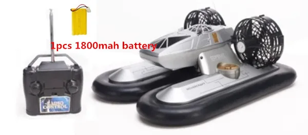 silver 1 1800mah bat Док-станция с дистанционным управлением на воздушной подушке, радиоуправляемая Лодка на воздушной подушке, 2,4 г, 6CH, работающая на воде, 3 шт. батареи, лучший подарок, игрушки для детей - Цвет: silver 1 1800mah bat