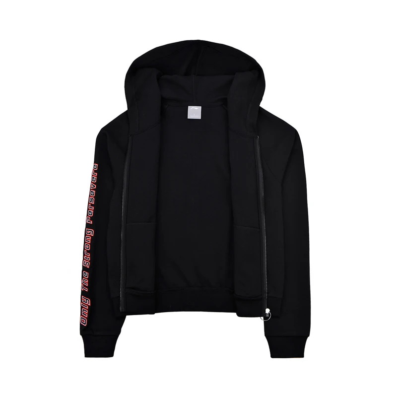 Женские вязаные свитера-худи Li-Ning удобная куртка на молнии спортивный свитер с