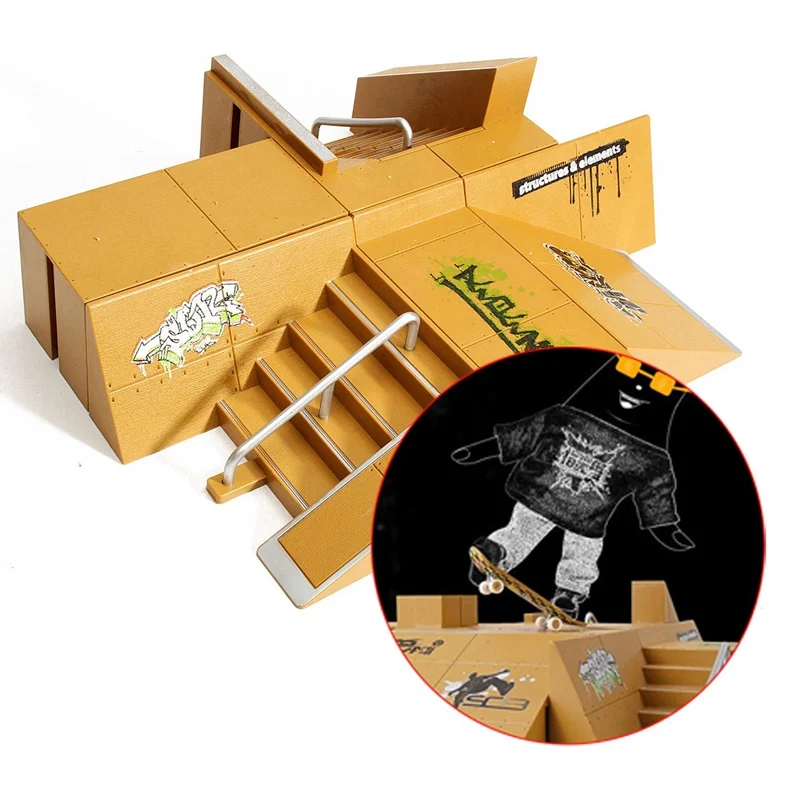 Скейт парк рампы части для Tech Deck Fingerboard Finger Board Ultimate Parks 92B детей игрушки Skateboards|skate