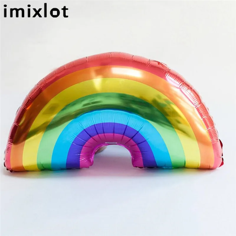 Imixlot Rainbow Unicorn Helium Foil воздушный шарик на день рождения ребенка принадлежности для