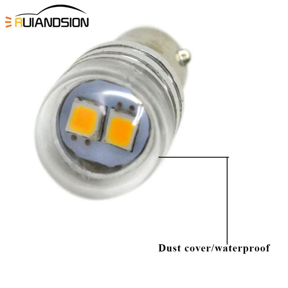 2x автомобиль лампы BA9S T4W BAX9S H6W BAY9S H21W светодиодный Белый 3030 2SMD 1,5 W 6V Индикатор СВЕТОДИОДНЫЙ Автомобильный светильник лампы 12V парковки 233 3000K