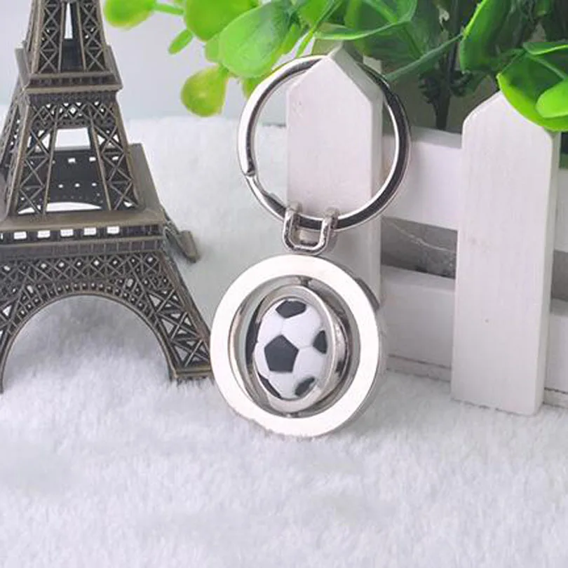 1 шт. 3D Вращающийся брелок для ключей с шариком спортивный футбольным мячом