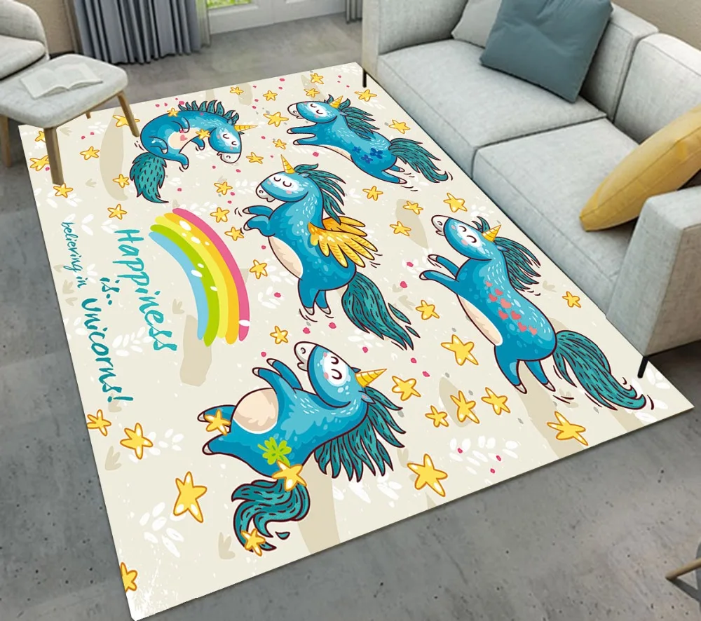 Мультяшные милые Единорог коврики игровые для детей Домашняя подушка гостиной