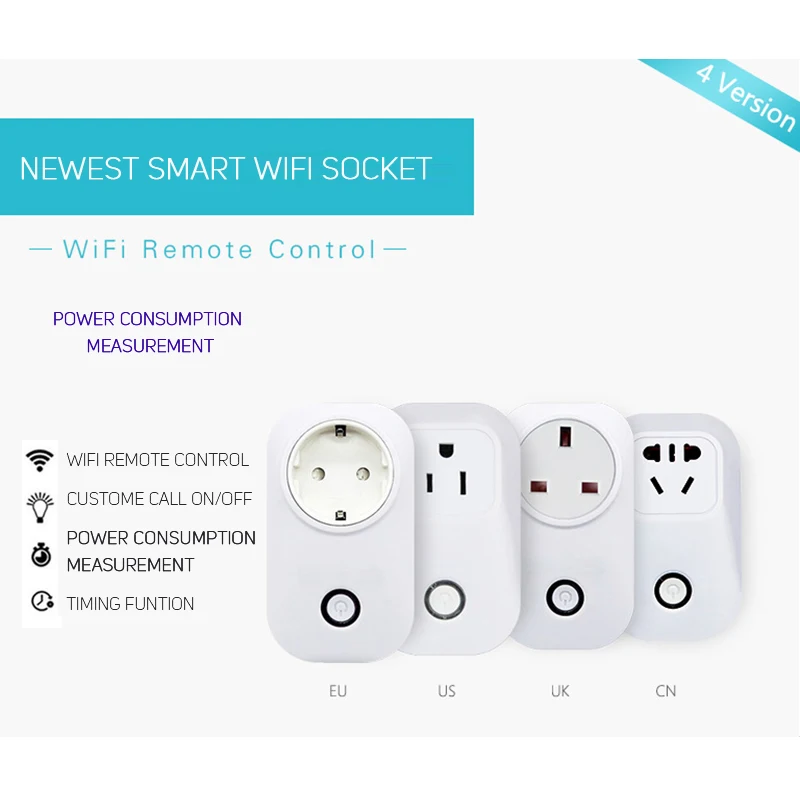 2018 новейший выключатель питания с Wi Fi Беспроводная розетка дистанционным