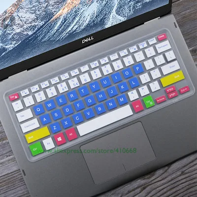Candyblue Силиконовая клавиатура для ноутбука кожного покрова протектор для Dell Inspiron 14 3000 5000 14R 14MR 14MD 14 м 5447 14LR 14L 14C 14CR - Цвет: Candyblue