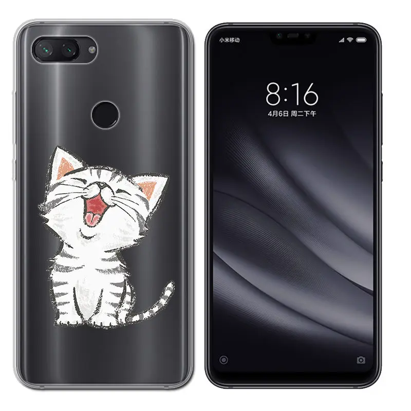 Cute Animal Fundas for Xiaomi Mi8 lite Silocone Case Mi 8 A2 Lite Soft TPU Redmi 4X 6A Note5 Note6 Pro |