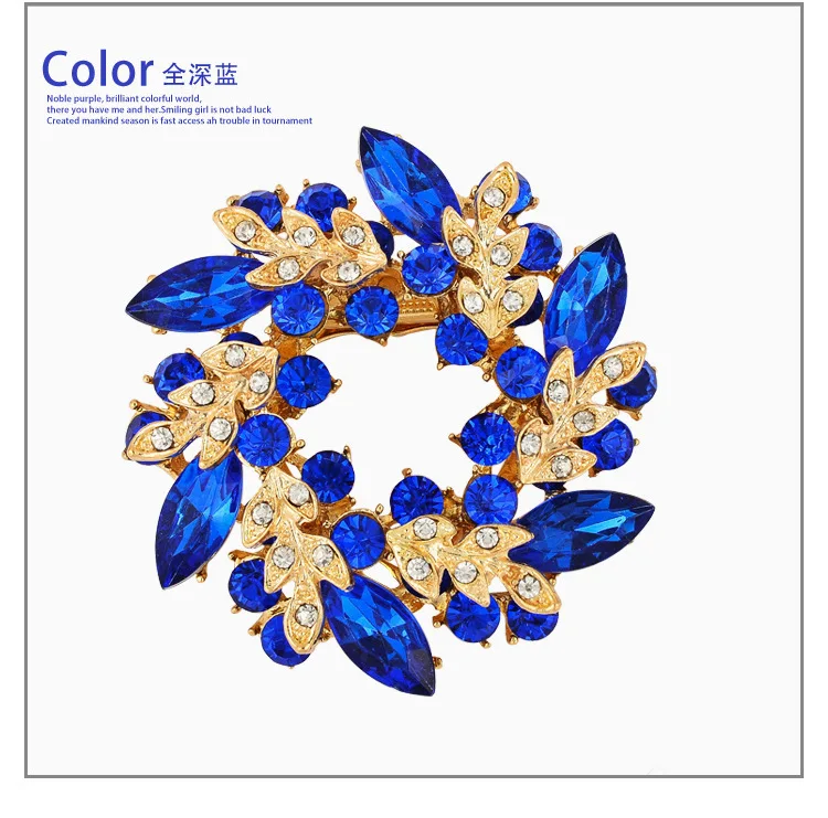 

High-grade Crystal Diamond Brooch Silk Scarf Buckle Dual-use Fashion Jewelry Bauhinia Brooch Pin