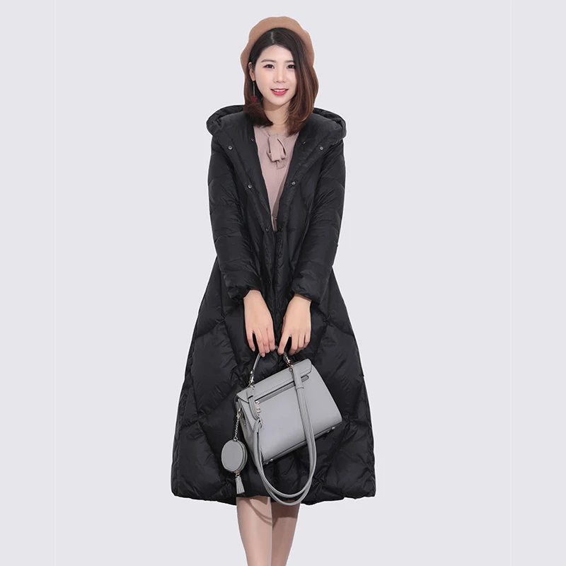 Женский пуховик на белом утином пуху молнии теплое пальто высокого качества 2019 |