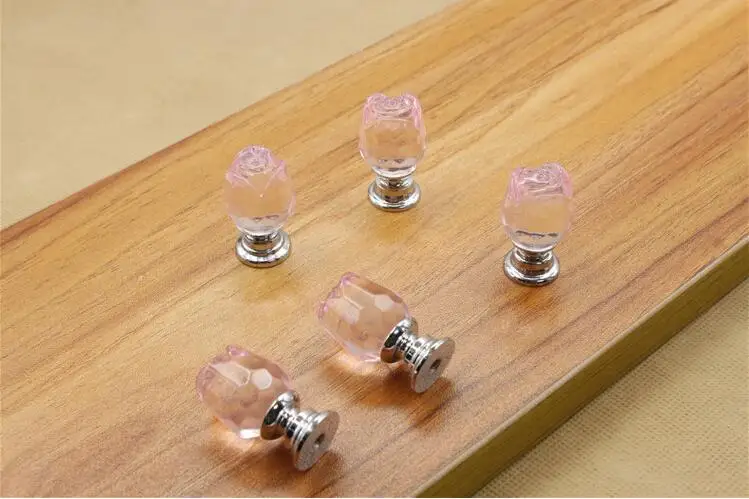 Новое поступление роза цветок Хрустальный шкаф стразы|dresser knobs|crystal cabinet pullscabinet pulls