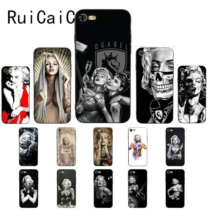 Ruicaica сексуальный Мэрилин Монро Одри тату Хепберн рисунок чехол для телефона iPhone X
