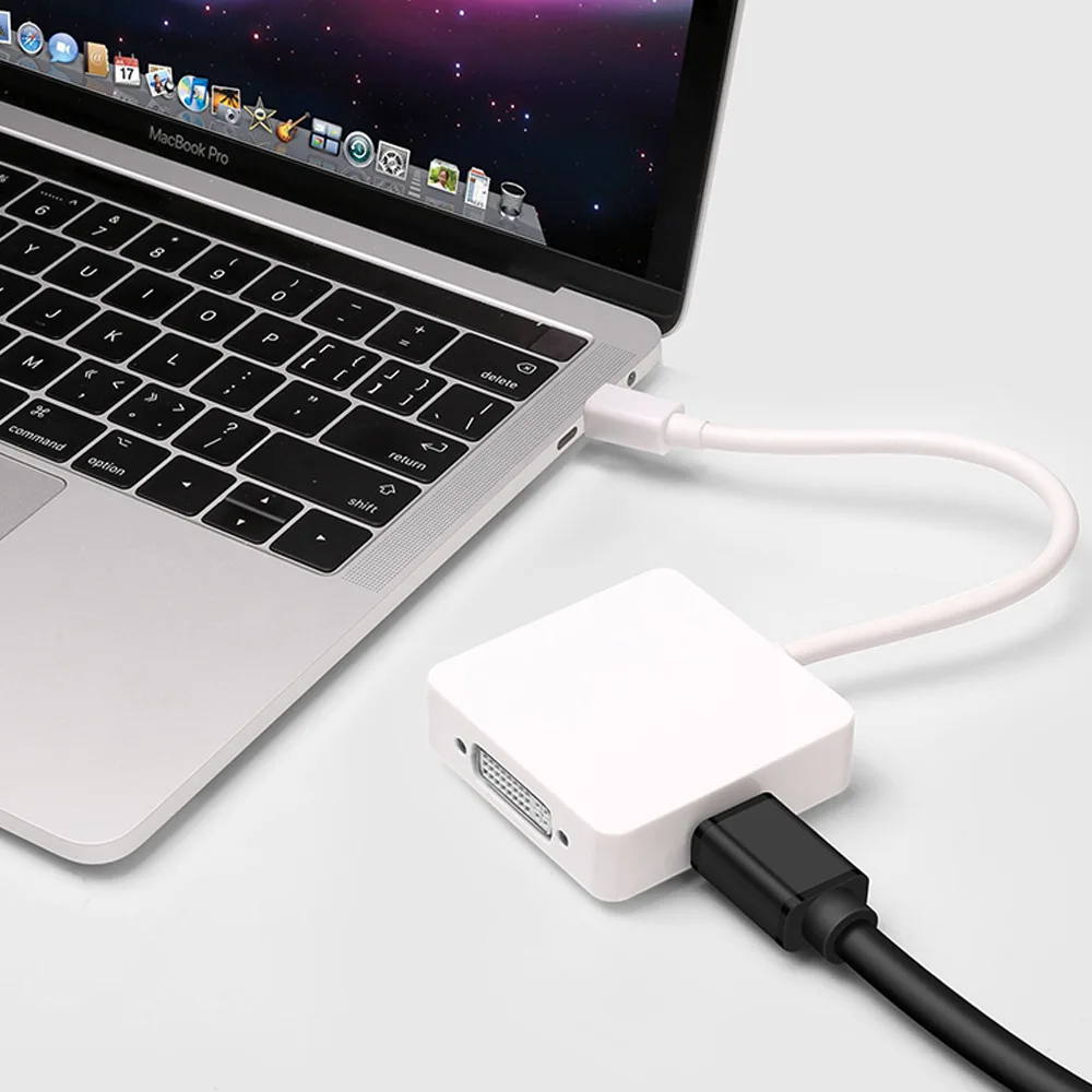 3 in1 белый Thunderbolt Mini DP Displayport HDMI DVI VGA Кабель адаптер для apple MacBook Pro Mac Book air|Кабели VGA| |