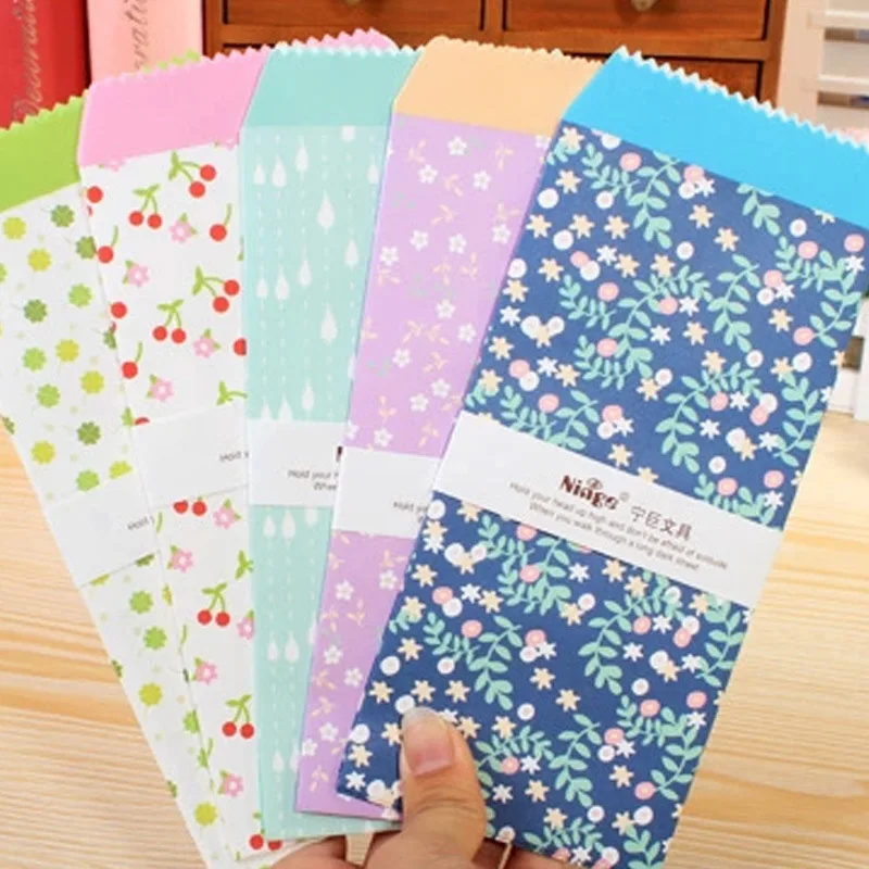 5 шт. бумажный конверт с цветами для школы и офиса|envelope kawaii|office envelopestationery paper |