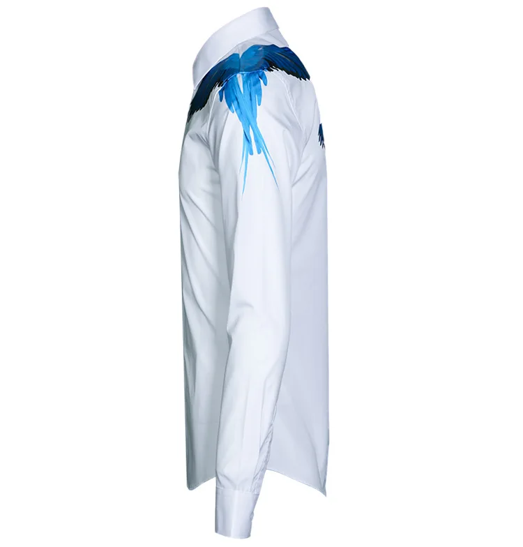 Роскошная Высококачественная Мужская рубашка Chemise Homme брендовая с принтом