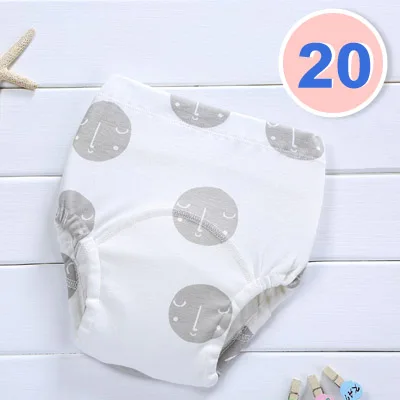 Reusable Baby Potty Training Pants Waterproof Infant Boys Girls Underwear Panties Cotton Washable Nappies Cloth Diapers - Цвет: 20
