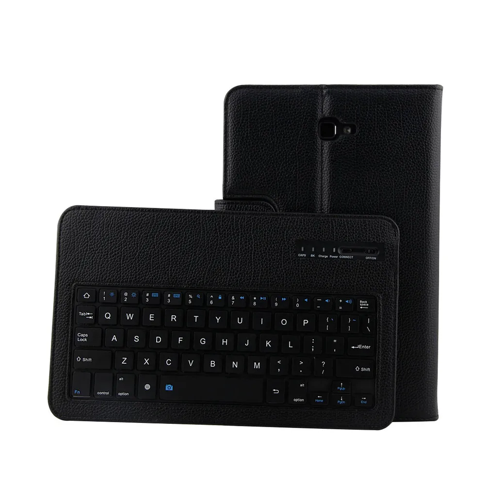 Черный Съемный чехол-клавиатура Bluetooth для samsung Galaxy Tab A 10,1 T580 20A Прямая поставка - Цвет: Черный