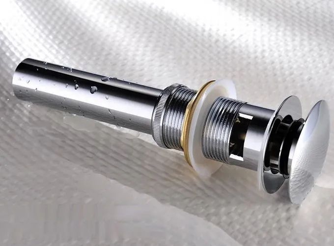 Полированная хромированная латунь большая круглая крышка всплывающая раковина