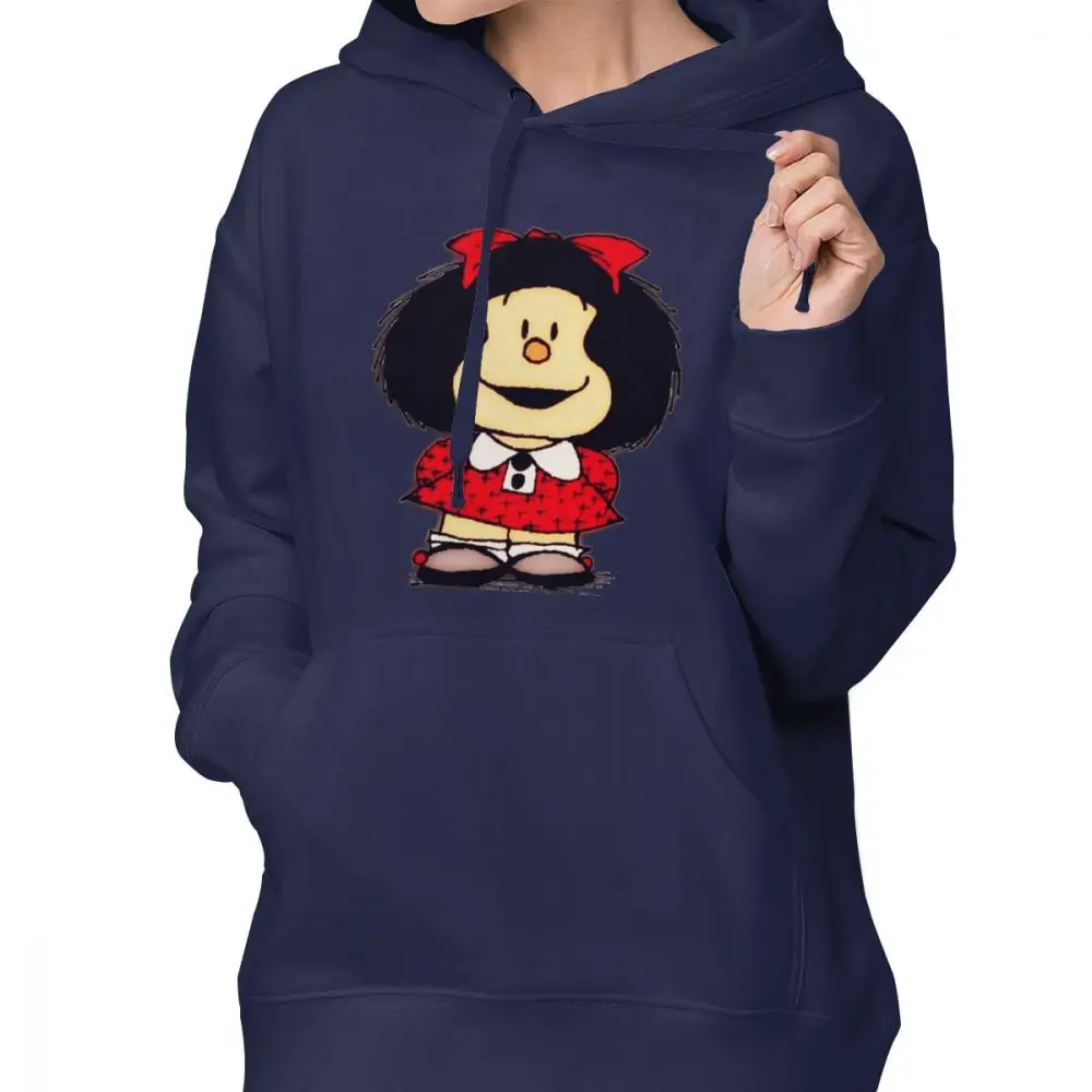 Mafalda худи чехлы для телефонов скины Mafalda толстовки темно-синие сексуальные толстовки женские более размера с длинным рукавом Уличная одежда пуловер худи - Цвет: Тёмно-синий