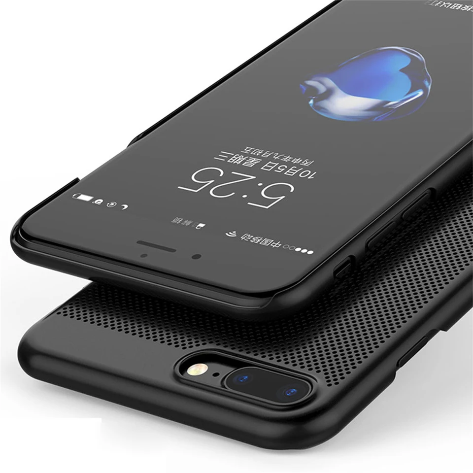 Slim PC Full Heat Dissipation Case For iphone 7 Plus SE 5 5s 6 6s 8 X Cover Plastic Matte Hard Back On AntiShock Phone Cases Bag |