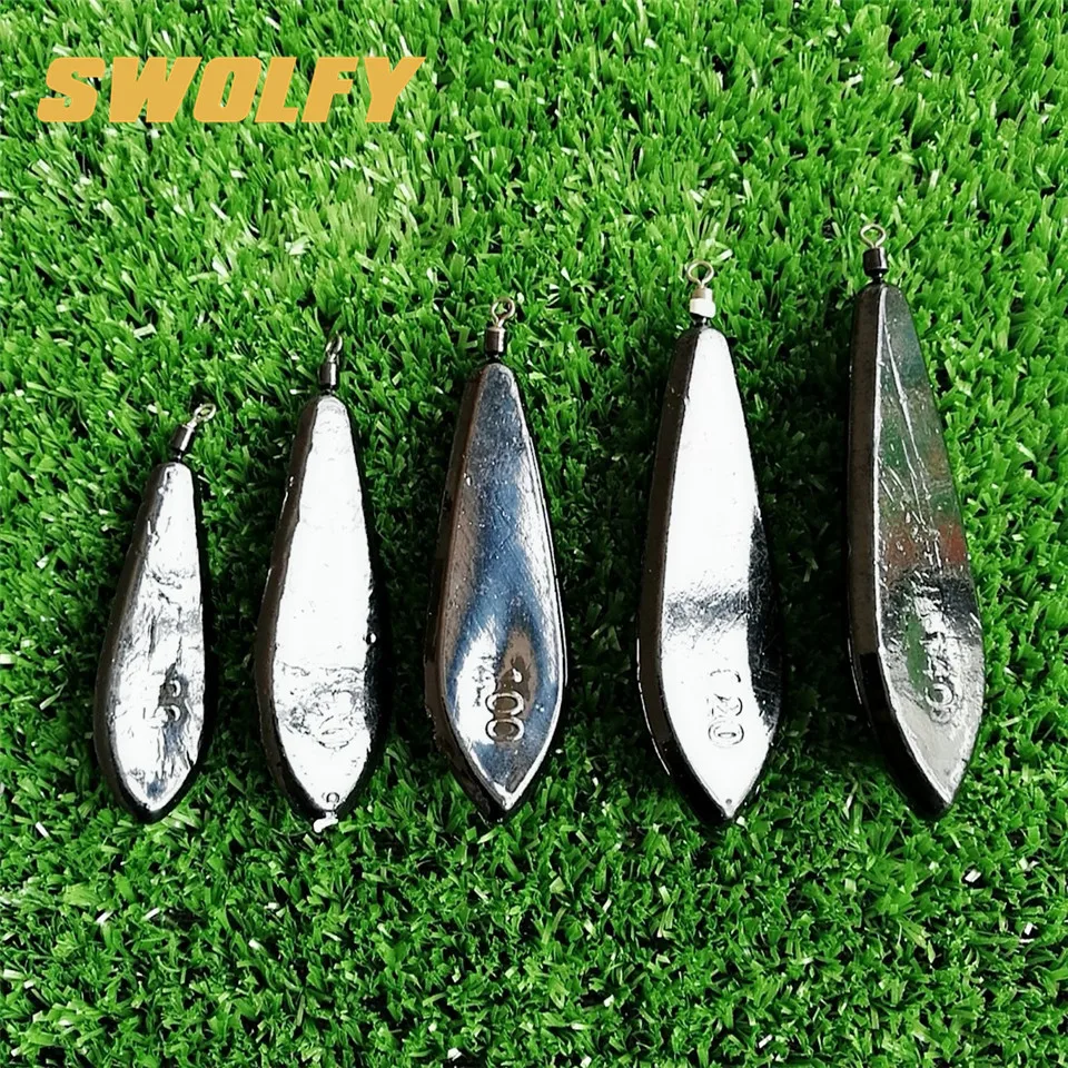 Swolfy 4 шт./лот, вес 50 г/60 г/80 г/100 г/120 г/140g360 градусов, вес свинца s, рыболовные свинцовые грузила, Аксессуары для рыбалки
