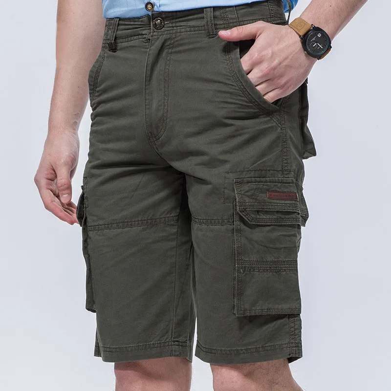 Senlin Jeep Brand 100% Cotton Men's Cargo Shorts Men Casual Beach Work Overall Bermuda Masculina Camouflage Trousers 7720 | Мужская