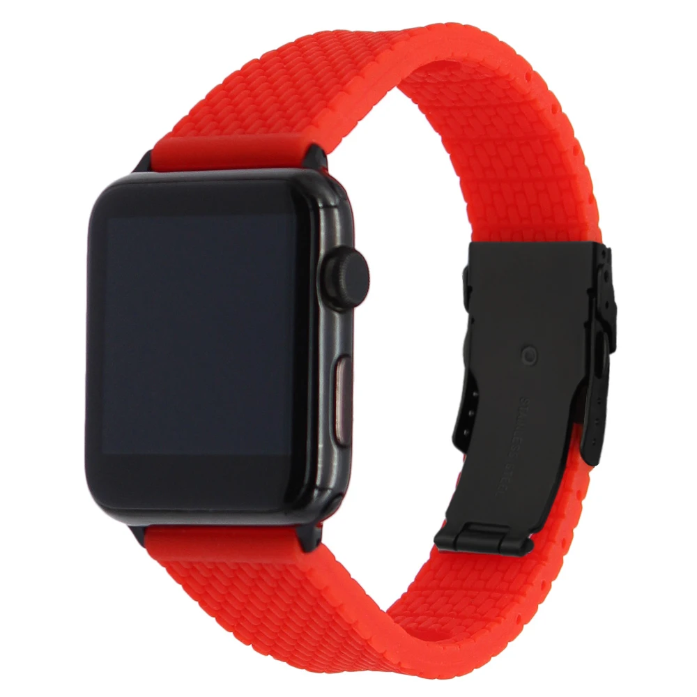 Ремешок из силиконовой резины с быстроразъемными адаптерами для iWatch Apple Watch 38 мм 42