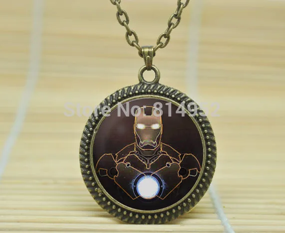 10 шт. железный человек ожерелье стекло кабошон A3311|glass cabochon necklace|cabochon necklaceiron man