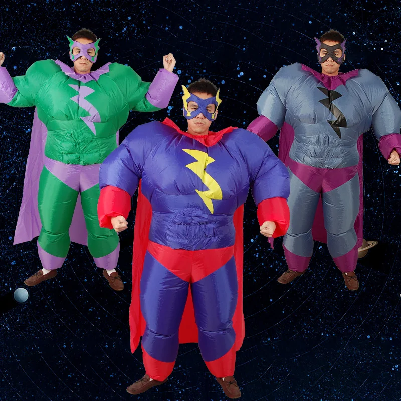 Надувной костюм монстра флэш талисман Косплей Костюм для взрослых Капитан