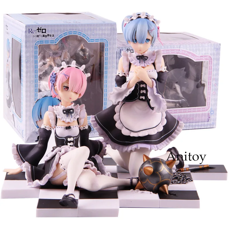 Re: Zero Hajimeru Isekai Seikatsu Аниме Фигурка Rem Ram 1/8 Масштаб ПВХ Фигурки Коллекционная модель игрушки