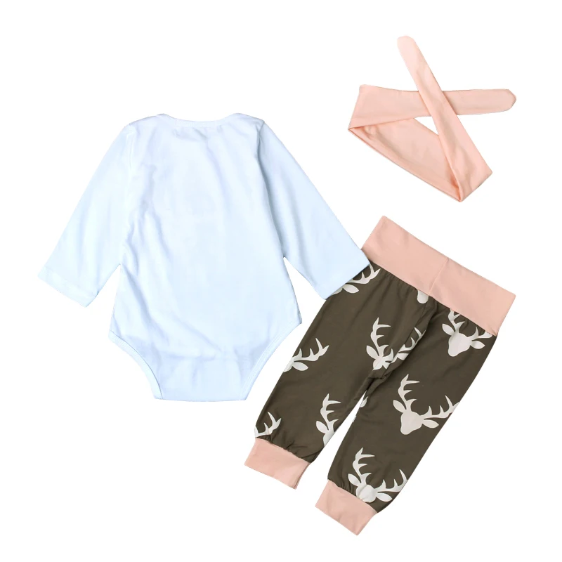 3 шт. Детский комбинезон с длинным рукавом и круглым вырезом | Мать ребенок