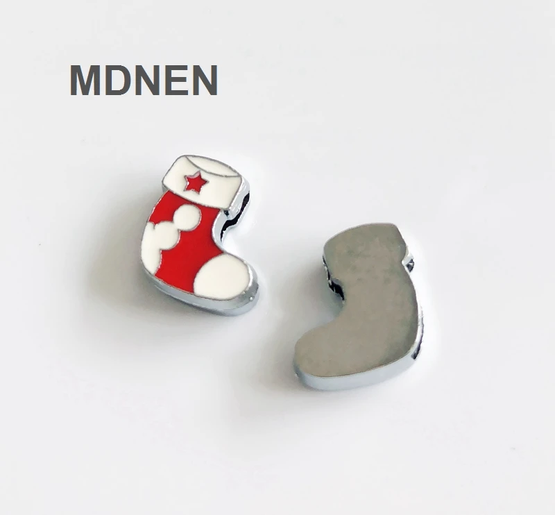 Аксессуары сделай сам из сплава рождественские чулки 8 мм Шарм-бусина ошейник для