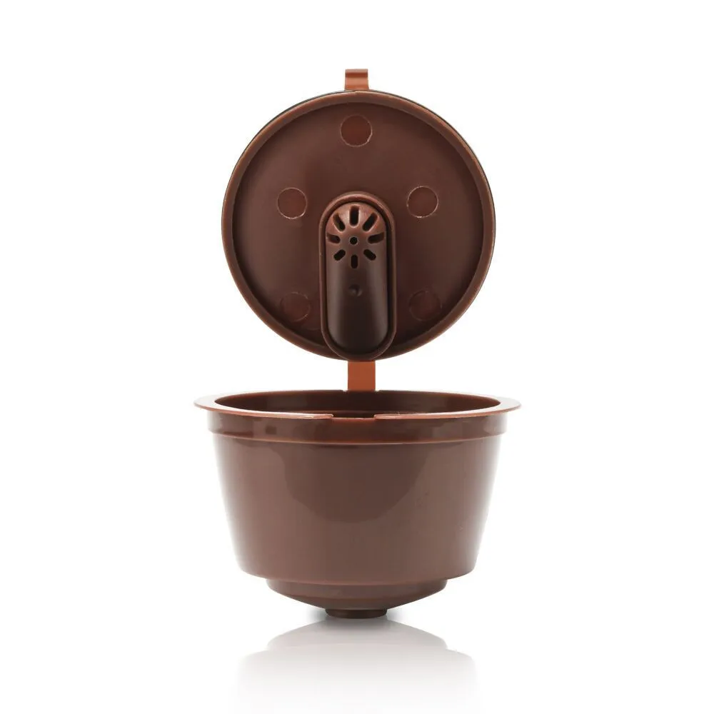 Коричневый Многоразовые Многоразовые капсулы с кофе для Nescafe Capsula, миксер, капсулы для кофе Nespresso - Цвет: Коричневый