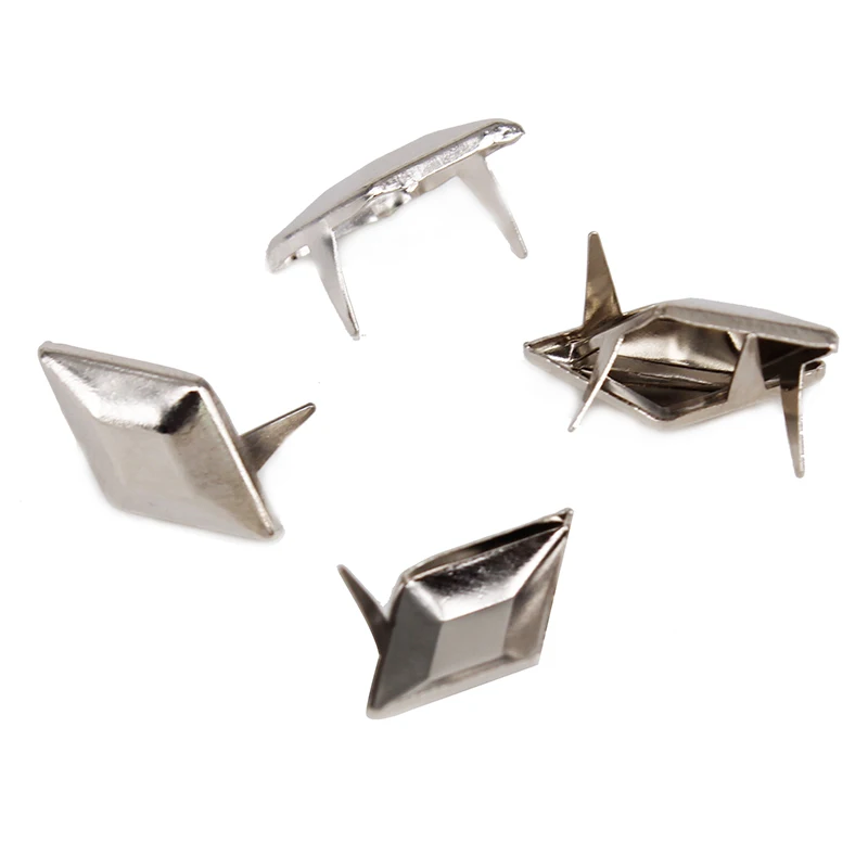 500 шт. серебряные шпильки 2 зубца конусная накладка-шип ремесло одежда шитье на