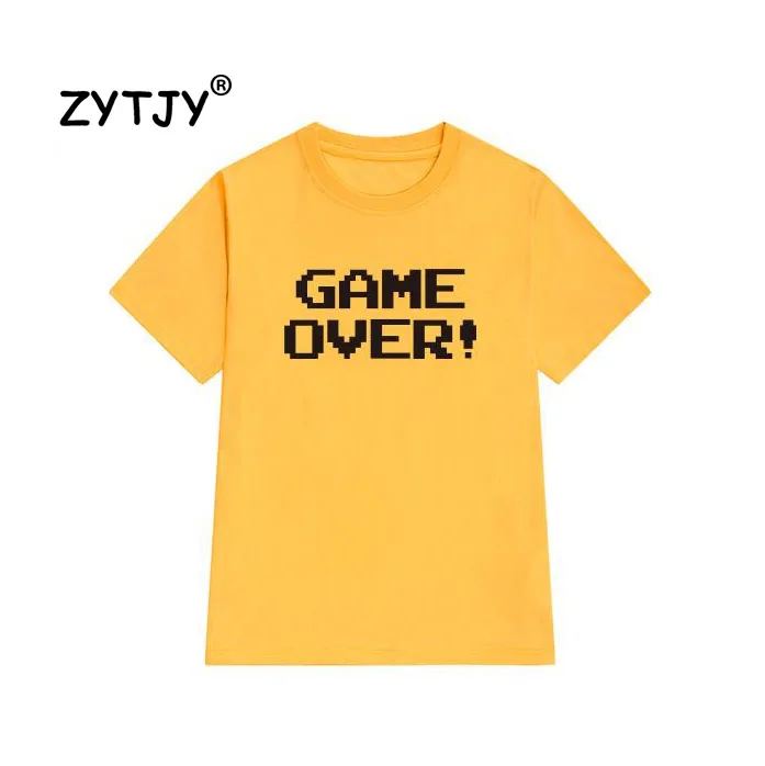 Футболка женская хлопковая с надписью game over|t shirt|women tshirtwomen tshirts cotton |