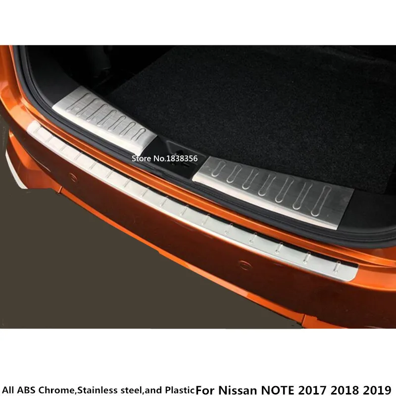 Внутренняя Накладка заднего бампера из нержавеющей стали для Nissan NOTE 2017 2018 2019 2020