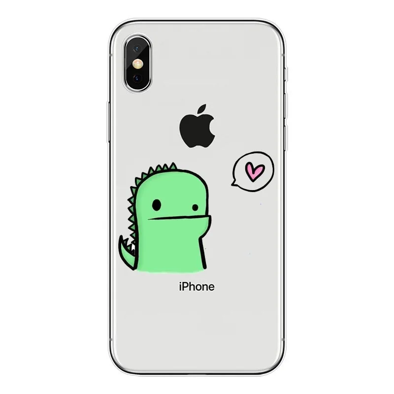 Милый мультяшный принт динозавр Стич телефон силиконовый чехол ТПУ для iPhone X 8 7 6 6S