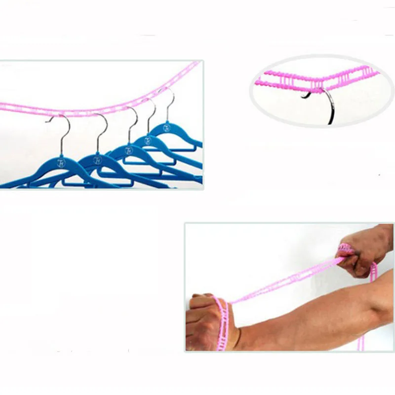 Подвесная веревка для одежды 5 м/3 м форма Забор с крючком и перегородкой