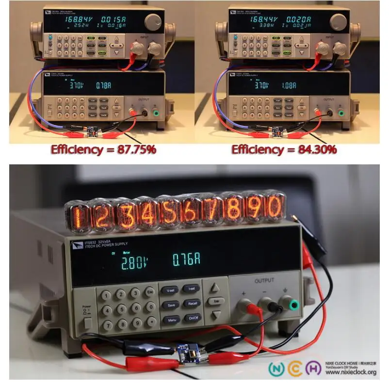 NCH8200HV 2 5-15v 5V 12V до 170V высоковольтный DC повышающий блок питания для Nixie трубки