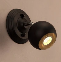 iwhd loft style led wall light metal globe vintage wall lamp bedside sconce fixtures for home lighting lampara pared luminaire