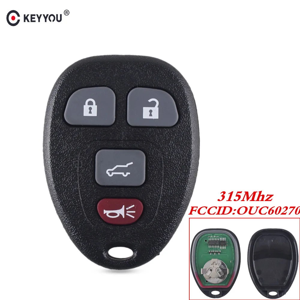 KEYYOU для Chevrolet Chevy CMG Buick Traverse Tahoe OUC60270 4 кнопки пульт дистанционного управления
