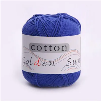 Royal Blue Кашемировая хлопковая пряжа для вязания крючком, ручная шерсть, хлопковая пряжа, много для плетения, Детская Пряжа для ручного вязания, принадлежности - Цвет: Royal Blue