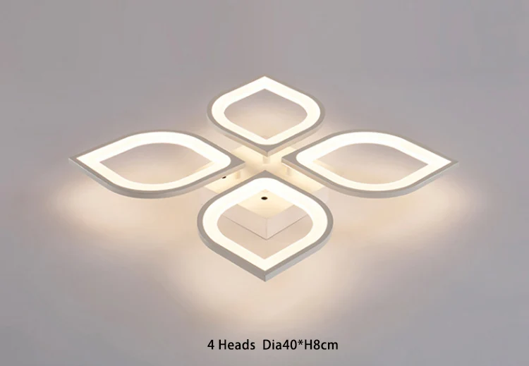 4 Heads Dia40cm AC85V~ 260V современные светодиодные потолочные лампы для гостиной спальни креативные Цветочные светильники потолочные лампы - Цвет корпуса: 4 Heads Dia40cm