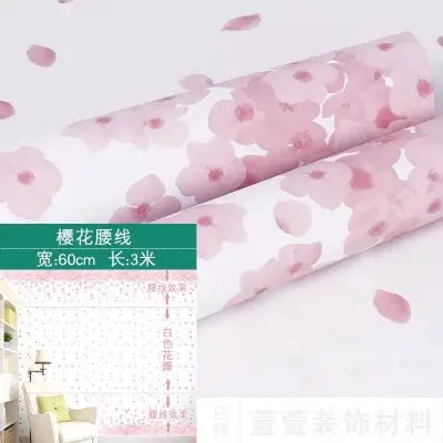Pink petals 1 Обои самоклеящиеся для спальни Девушки водонепроницаемые теплые Розовые Обои Для общежития настенные наклейки декоративные настольные шкаф мебель - Цвет: Pink petals 1