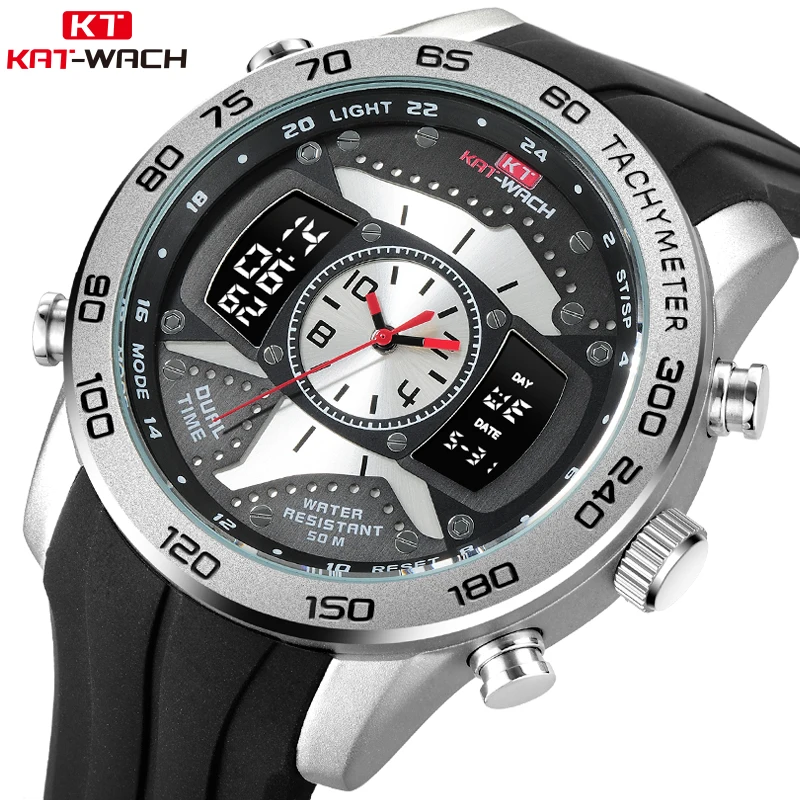 Модные мужские часы в стиле милитари с хронографом аналоговые кварцевые для