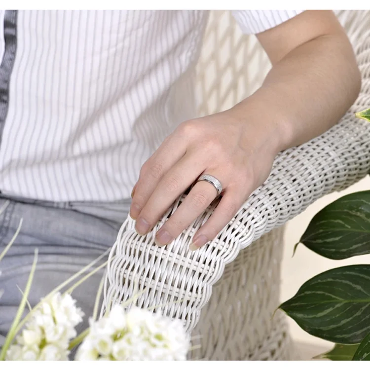 

fashion matt lmen rings for male wedding engagement groomy jewelry gift wholesale moonso R1591